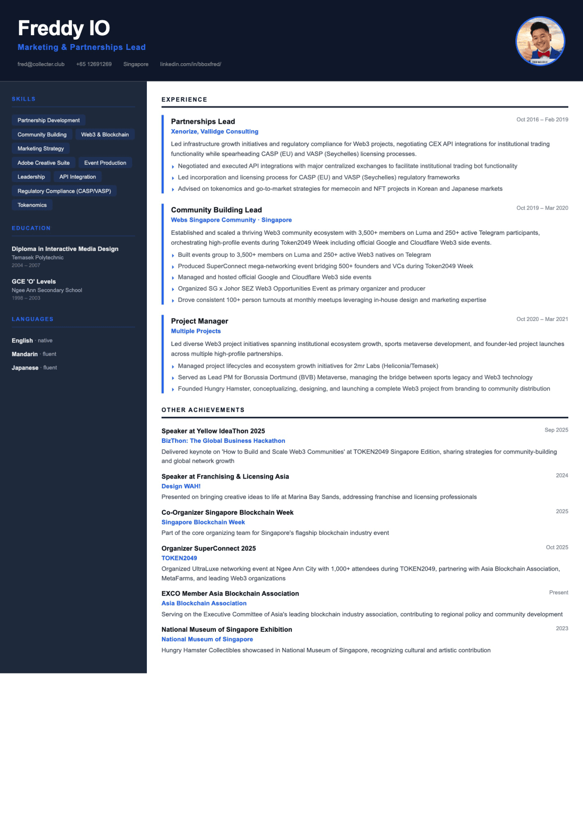 Bold CV style preview